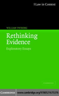 Immagine di copertina: Rethinking Evidence 2nd edition 9780521675376