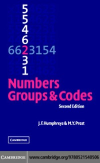 Titelbild: Numbers, Groups and Codes 2nd edition 9780521540506