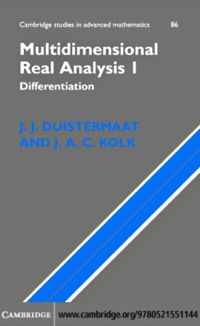 Imagen de portada: Multidimensional Real Analysis I 1st edition 9780521551144