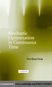 Imagen de portada: Stochastic Optimization in Continuous Time 1st edition 9780521834063