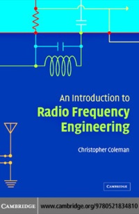 Cover image: An Introduction to Radio Frequency Engineering 1st edition 9780521834810