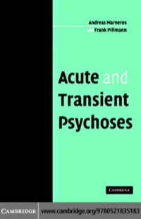 Titelbild: Acute and Transient Psychoses 1st edition 9780521835183