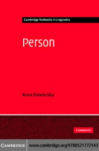 صورة الغلاف: Person 1st edition 9780521772143