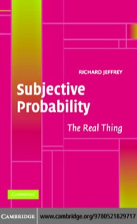 Imagen de portada: Subjective Probability 1st edition 9780521829717