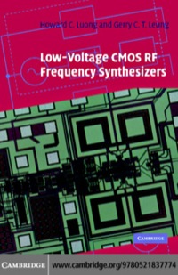 Titelbild: Low-Voltage CMOS RF Frequency Synthesizers 1st edition 9780521837774