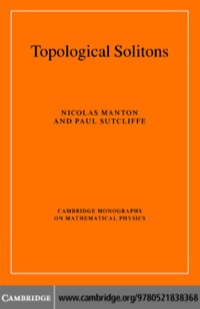 Imagen de portada: Topological Solitons 1st edition 9780521838368