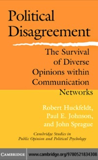 Cover image: Political Disagreement 1st edition 9780521834308