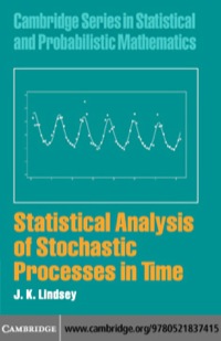 Cover image: Statistical Analysis of Stochastic Processes in Time 1st edition 9780521837415
