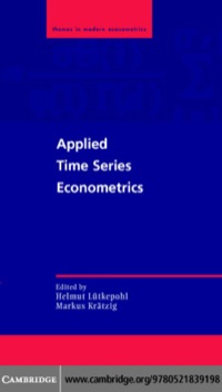 صورة الغلاف: Applied Time Series Econometrics 1st edition 9780521839198