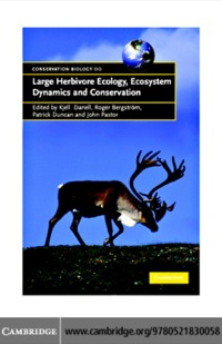 Imagen de portada: Large Herbivore Ecology, Ecosystem Dynamics and Conservation 1st edition 9780521536875