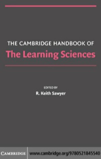 Imagen de portada: The Cambridge Handbook of the Learning Sciences 1st edition 9780521845540