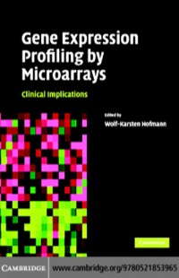 Imagen de portada: Gene Expression Profiling by Microarrays 1st edition 9780521853965