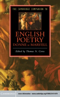 صورة الغلاف: The Cambridge Companion to English Poetry, Donne to Marvell 9780521423090