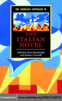 Imagen de portada: The Cambridge Companion to the Italian Novel 9780521660181
