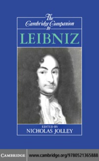 Cover image: The Cambridge Companion to Leibniz 9780521365888