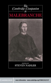 Cover image: The Cambridge Companion to Malebranche 9780521622127