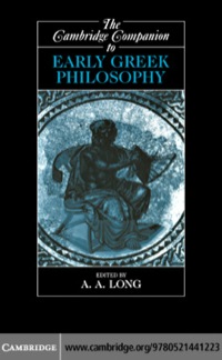 Imagen de portada: The Cambridge Companion to Early Greek Philosophy 9780521446679