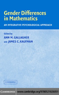 Cover image: Gender Differences in Mathematics 1st edition 9780521826051