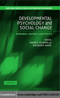 Cover image: Developmental Psychology and Social Change 1st edition 9780521826181