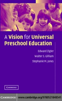 Cover image: A Vision for Universal Preschool Education 1st edition 9780521848541