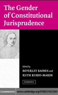 Cover image: The Gender of Constitutional Jurisprudence 1st edition 9780521823364
