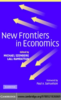Titelbild: New Frontiers in Economics 1st edition 9780521836869