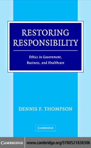 Cover image: Restoring Responsibility 1st edition 9780521838306