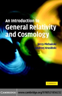 Titelbild: An Introduction to General Relativity and Cosmology 1st edition 9780521856232