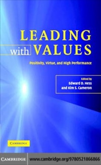 Imagen de portada: Leading with Values 1st edition 9780521686037