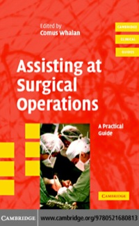 Imagen de portada: Assisting at Surgical Operations 1st edition 9780521680813