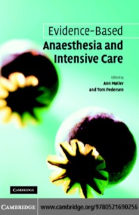 Cover image: Evidence-based Anaesthesia and Intensive Care 1st edition 9780521690256
