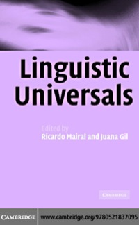 Cover image: Linguistic Universals 1st edition 9780521837095