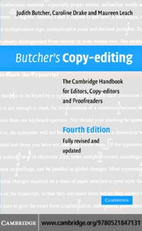 Titelbild: Butcher's Copy-editing 4th edition 9780521847131
