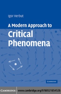 Titelbild: A Modern Approach to Critical Phenomena 1st edition 9780521854528