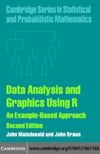 Cover image: Data Analysis and Graphics Using R 2nd edition 9780521861168