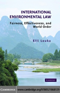 Imagen de portada: International Environmental Law 1st edition 9780521868129