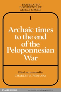 Omslagafbeelding: Archaic Times to the End of the Peloponnesian War 2nd edition 9780521250191