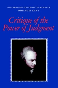 Immagine di copertina: Critique of the Power of Judgment 9780521344470