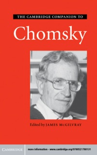 Cover image: The Cambridge Companion to Chomsky 9780521780131