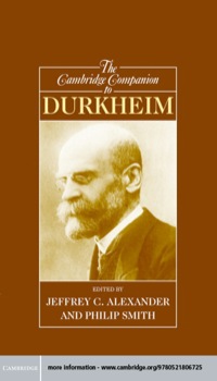Cover image: The Cambridge Companion to Durkheim 9780521806725