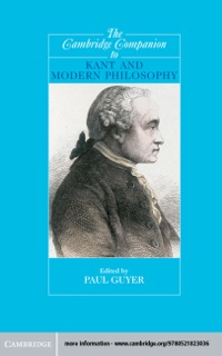 Imagen de portada: The Cambridge Companion to Kant and Modern Philosophy 9780521823036