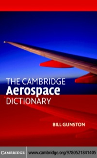 Cover image: The Cambridge Aerospace Dictionary 1st edition 9780521841405