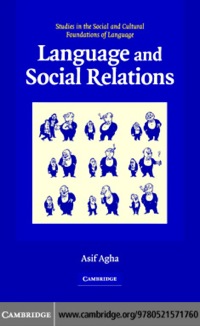صورة الغلاف: Language and Social Relations 1st edition 9780521571760