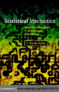 Cover image: Statistical Mechanics 1st edition 9780521825757