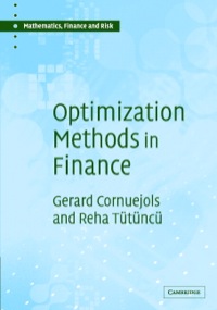 Imagen de portada: Optimization Methods in Finance 9780521861700