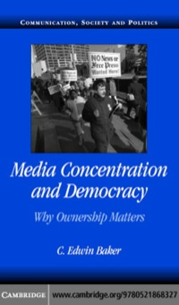 Cover image: Media Concentration and Democracy 1st edition 9780521868327