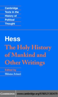 Cover image: Moses Hess: The Holy History of Mankind and Other Writings 1st edition 9780521383479