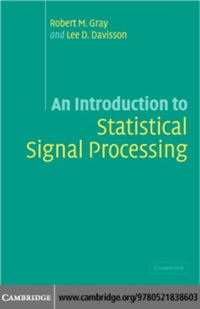 Imagen de portada: An Introduction to Statistical Signal Processing 1st edition 9780521838603