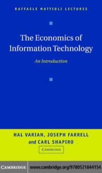 Immagine di copertina: The Economics of Information Technology 1st edition 9780521844154
