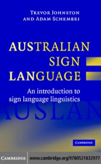 Omslagafbeelding: Australian Sign Language (Auslan) 1st edition 9780521832977
